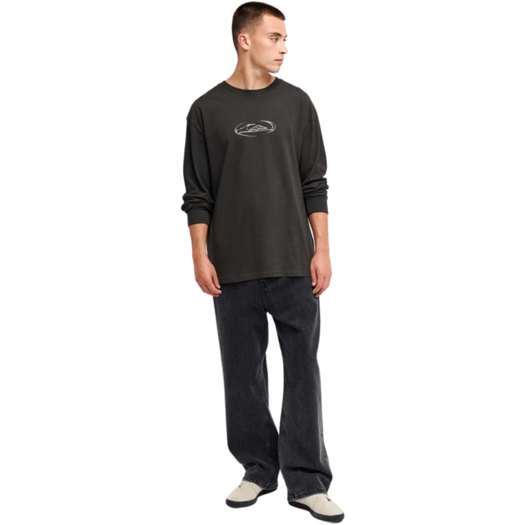 2026 Quiksilver Mens Crystal Long Sleeve T-Shirt EQYZT08451 - Tarmac